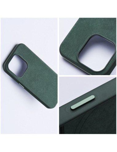 Housse Mag tissée compatible avec MagSafe pour IPHONE 15 PRO MAX vert