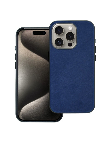 Housse Mag tissée compatible avec MagSafe pour IPHONE 15 PRO bleu