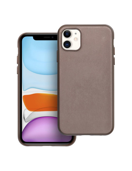 Housse Mag tissée compatible avec MagSafe pour IPHONE 11 marron clair