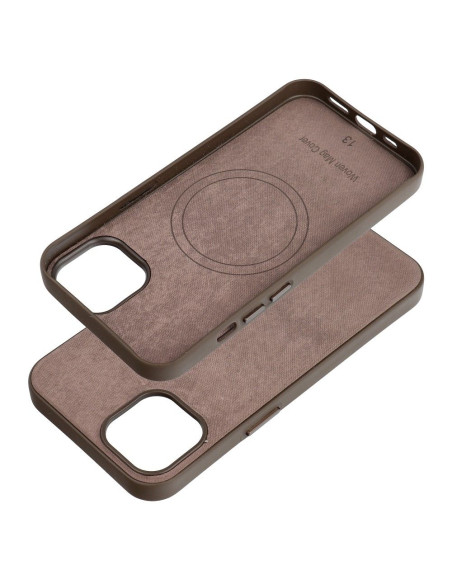 Housse Mag tissée compatible avec MagSafe pour IPHONE 13 marron clair