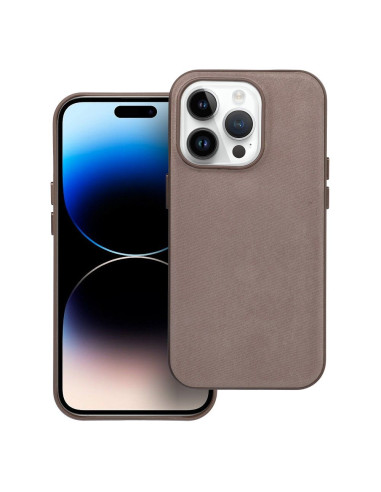 Housse Mag tissée compatible avec MagSafe pour IPHONE 14 PRO marron clair