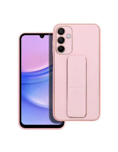 Etui LEATHER Case Kickstand pour SAMSUNG Galaxy A15 5G / A15 4G ROSE