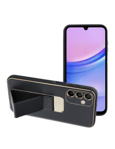 Etui LEATHER Case Kickstand pour SAMSUNG Galaxy A15 5G / A15 4G NOIR