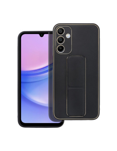 Etui LEATHER Case Kickstand pour SAMSUNG Galaxy A15 5G / A15 4G NOIR