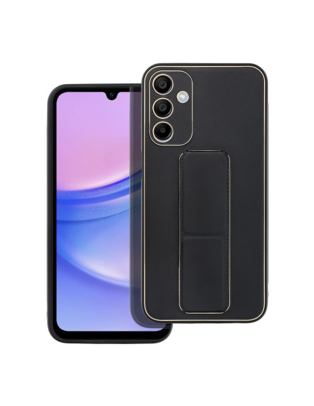 Etui LEATHER Case Kickstand pour SAMSUNG Galaxy A15 5G / A15 4G NOIR