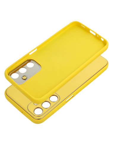 Etui LEATHER Case en cuir pour SAMSUNG Galaxy A25 5G JAUNE