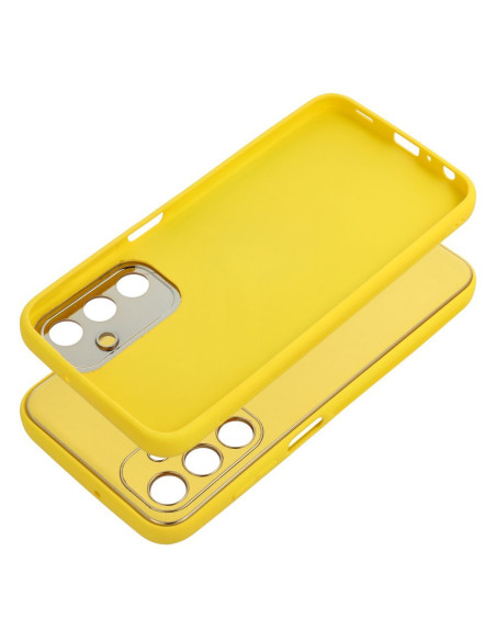 Etui LEATHER Case en cuir pour SAMSUNG Galaxy A25 5G JAUNE