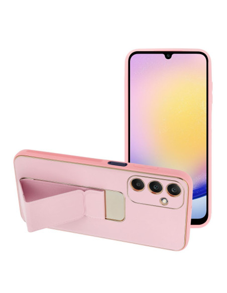 Etui LEATHER Case Kickstand pour SAMSUNG Galaxy A25 5G ROSE