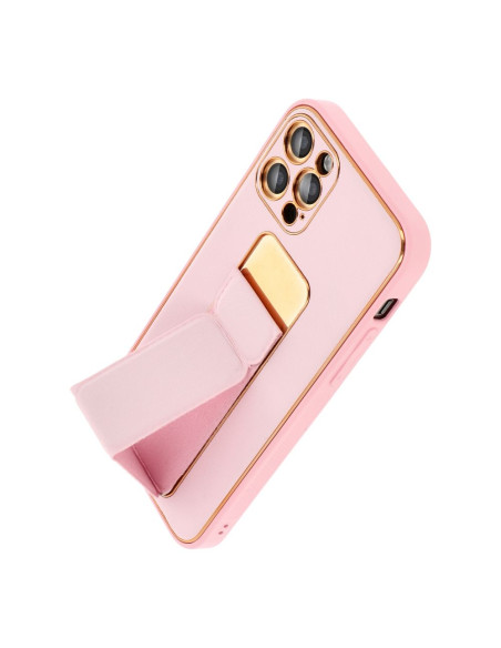 Etui LEATHER Case Kickstand pour SAMSUNG Galaxy A25 5G ROSE