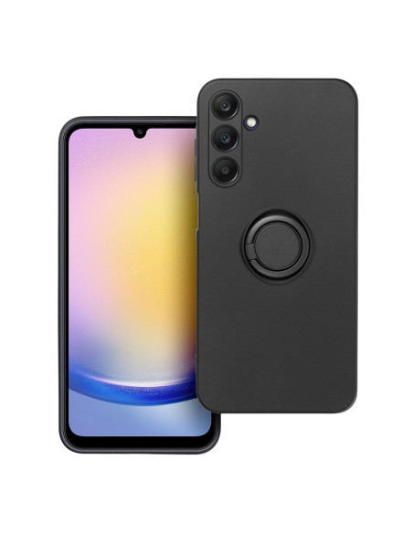 Coque SILICONE RING pour SAMSUNG Galaxy A25 5G noir