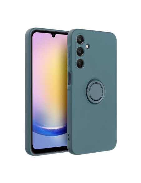 Coque SILICONE RING pour SAMSUNG Galaxy A25 5G vert