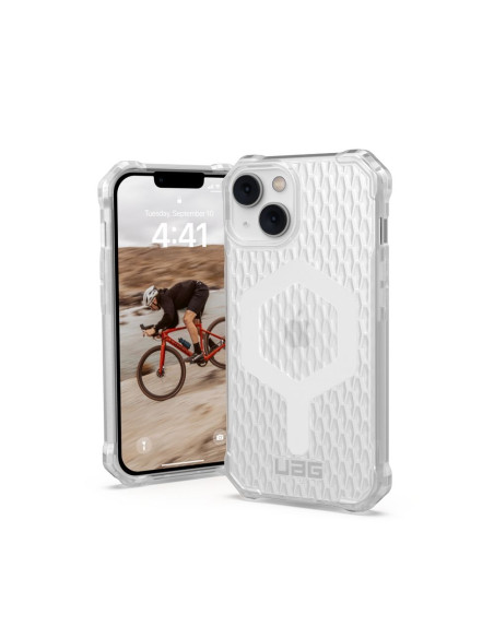 Coque ( UAG ) Urban Armor Gear Essential Armor pour iPhone 14 PLUS compatible avec MagSafe givré