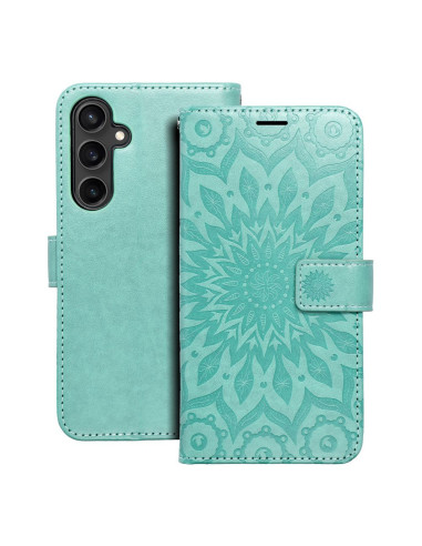 Etui MEZZO Book pour SAMSUNG S23 FE mandala vert