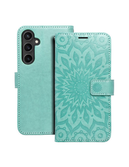 Etui MEZZO Book pour SAMSUNG S23 FE mandala vert