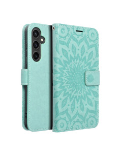 Etui MEZZO Book pour SAMSUNG S23 FE mandala vert 2
