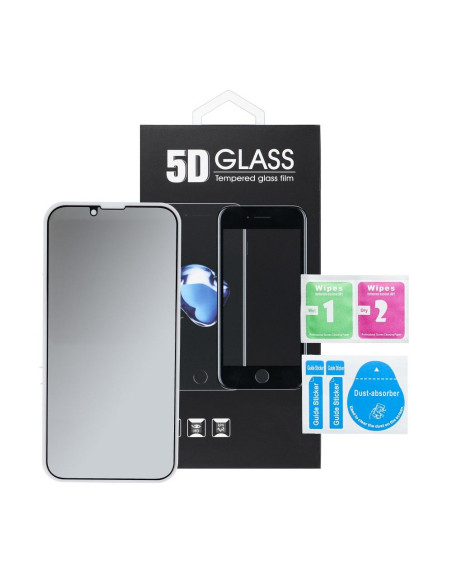 5D Full Glue Tempered Glass - pour iPhone 14 Pro Max (Privacy) NOIR