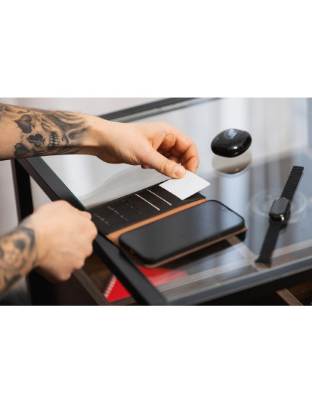 FORCELL F-PROTECT RFID Blocker Book pour IPHONE 13 noir