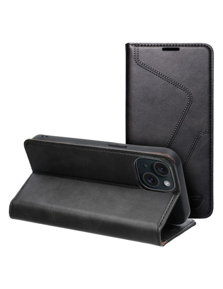 FORCELL F-PROTECT RFID Blocker book case for IPHONE 15 black