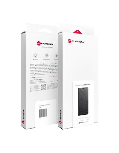 FORCELL F-PROTECT RFID Blocker book case for IPHONE 15 black
