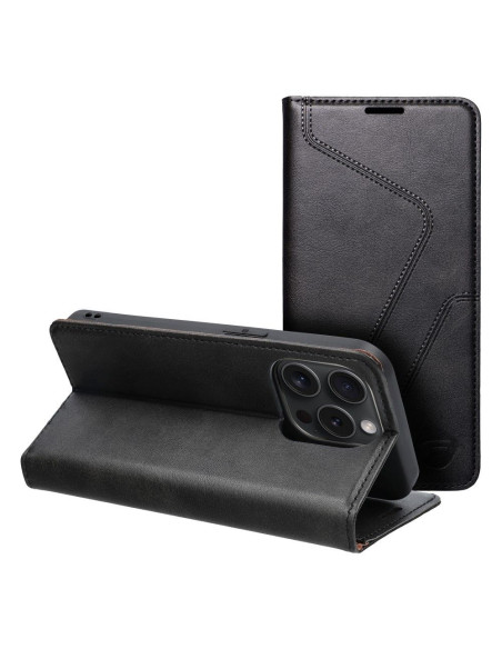 FORCELL F-PROTECT RFID Blocker Book pour IPHONE 15 PRO noir