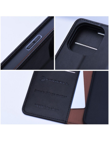 FORCELL F-PROTECT RFID Blocker Book pour IPHONE 13 PRO noir