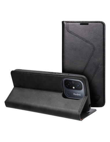 FORCELL F-PROTECT RFID Blocker Book pour XIAOMI REDMI 12c noir