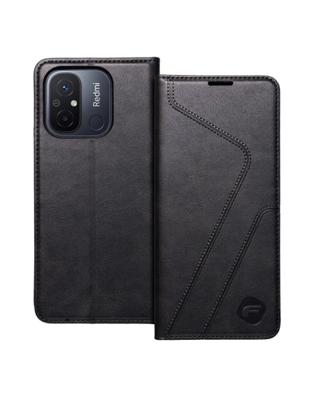 FORCELL F-PROTECT RFID Blocker Book pour XIAOMI REDMI 12c noir