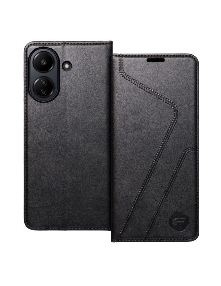 FORCELL F-PROTECT RFID Blocker book case for XIAOMI Redmi 13c / POCO C65 black
