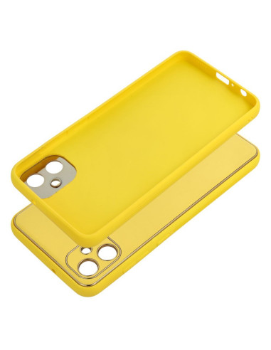 Etui LEATHER Case en cuir pour SAMSUNG Galaxy A05 JAUNE