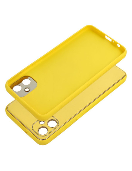 Etui LEATHER Case en cuir pour SAMSUNG Galaxy A05 JAUNE