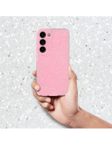 Coque transparente 2mm BLINK pour SAMSUNG A05 rose