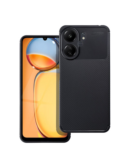 Coque CARBONE PREMIUM pour XIAOMI Redmi 13C / POCO C65 noir