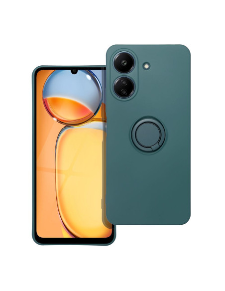 Coque SILICONE RING pour XIAOMI Redmi 13C / POCO C65 vert