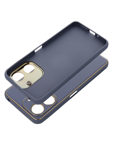 Etui LEATHER Case en cuir pour XIAOMI Redmi 13C / POCO C65 BLEU