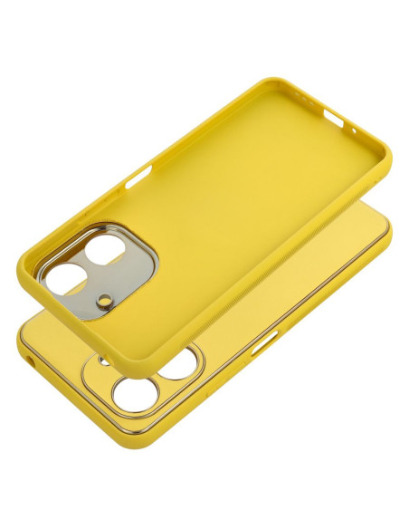 Etui LEATHER Case en cuir pour XIAOMI Redmi 13C / POCO C65 JAUNE