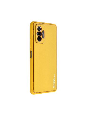 Etui LEATHER Case en cuir pour XIAOMI Redmi 13C / POCO C65 JAUNE