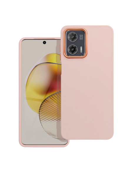 Coque FRAME pour MOTOROLA G73 rose poudré