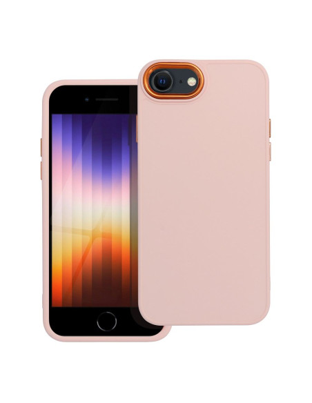 Coque FRAME pour IPHONE SE 2022 rose poudré