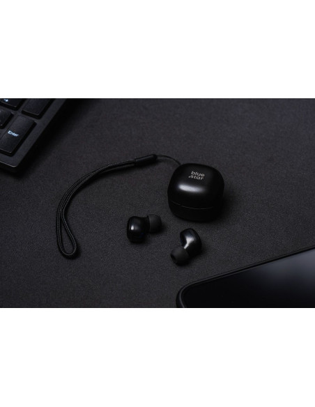 BLUE STAR Écouteurs stéréo sans fil / bluetooth TWS Mini A19 noir