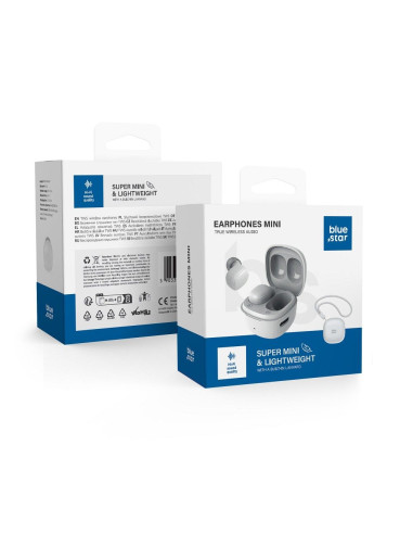 BLUE STAR Écouteurs stéréo sans fil / bluetooth TWS Mini A19 blanc
