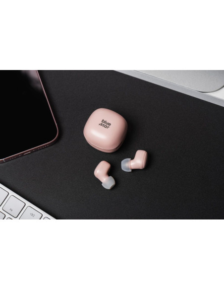 BLUE STAR Écouteurs stéréo sans fil / bluetooth TWS Mini A19 rose