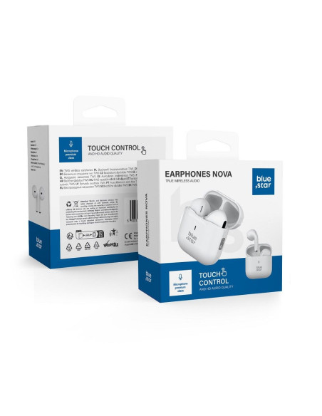 BLUE STAR Écouteurs stéréo sans fil / bluetooth TWS Nova Fi5 blanc