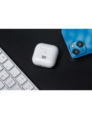 BLUE STAR Écouteurs stéréo sans fil / bluetooth TWS Nova Fi5 blanc