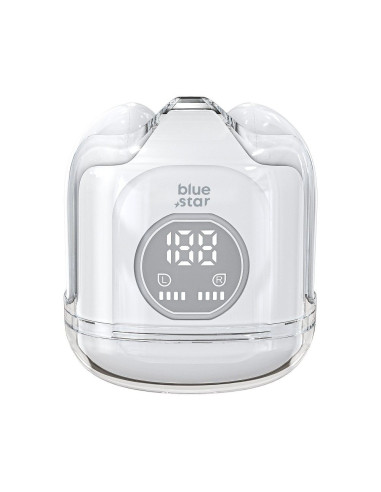 BLUE STAR Écouteurs stéréo sans fil / bluetooth TWS Transparency Fi22 blanc