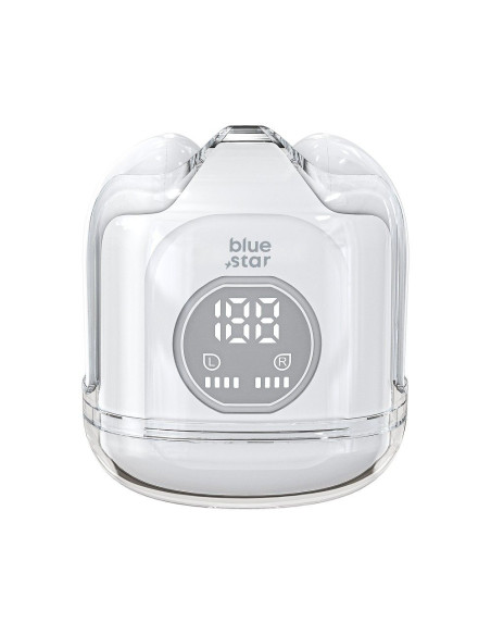BLUE STAR Écouteurs stéréo sans fil / bluetooth TWS Transparency Fi22 blanc