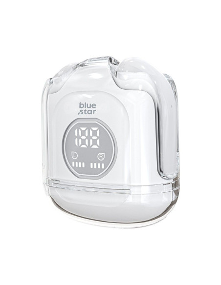 BLUE STAR Écouteurs stéréo sans fil / bluetooth TWS Transparency Fi22 blanc