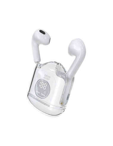 BLUE STAR Écouteurs stéréo sans fil / bluetooth TWS Transparency Fi22 blanc