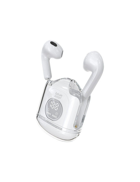 BLUE STAR Écouteurs stéréo sans fil / bluetooth TWS Transparency Fi22 blanc