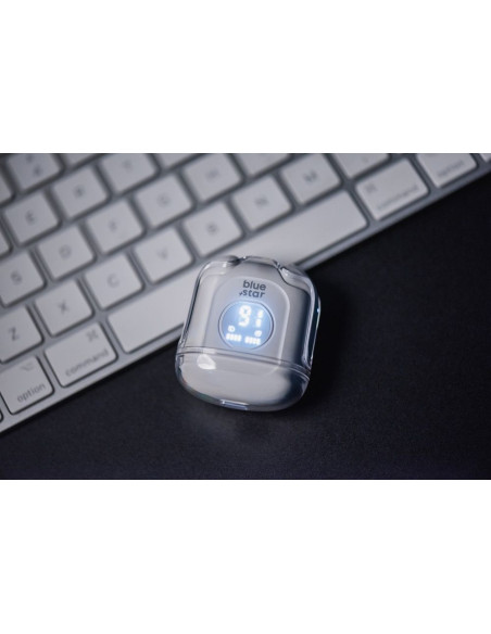 BLUE STAR Écouteurs stéréo sans fil / bluetooth TWS Transparency Fi22 blanc
