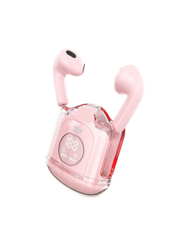 BLUE STAR Écouteurs stéréo sans fil / bluetooth TWS Transparency Fi22 rose
